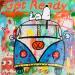 Painting Snoopy van by Kikayou | Painting Pop-art Pop icons Graffiti Acrylic Gluing