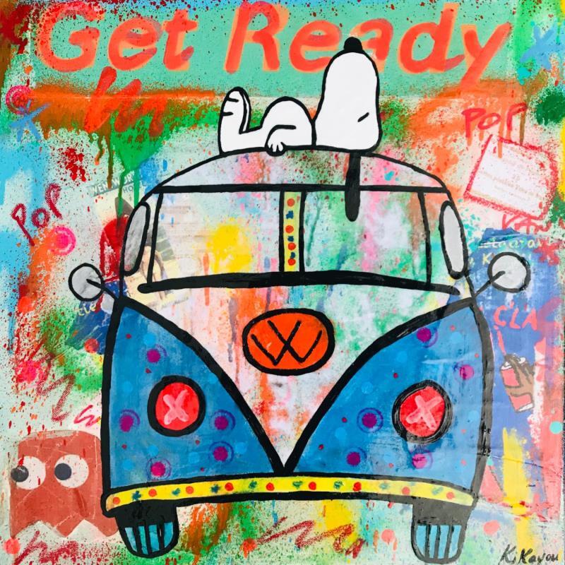 Painting Snoopy van by Kikayou | Painting Pop-art Acrylic, Gluing, Graffiti Pop icons