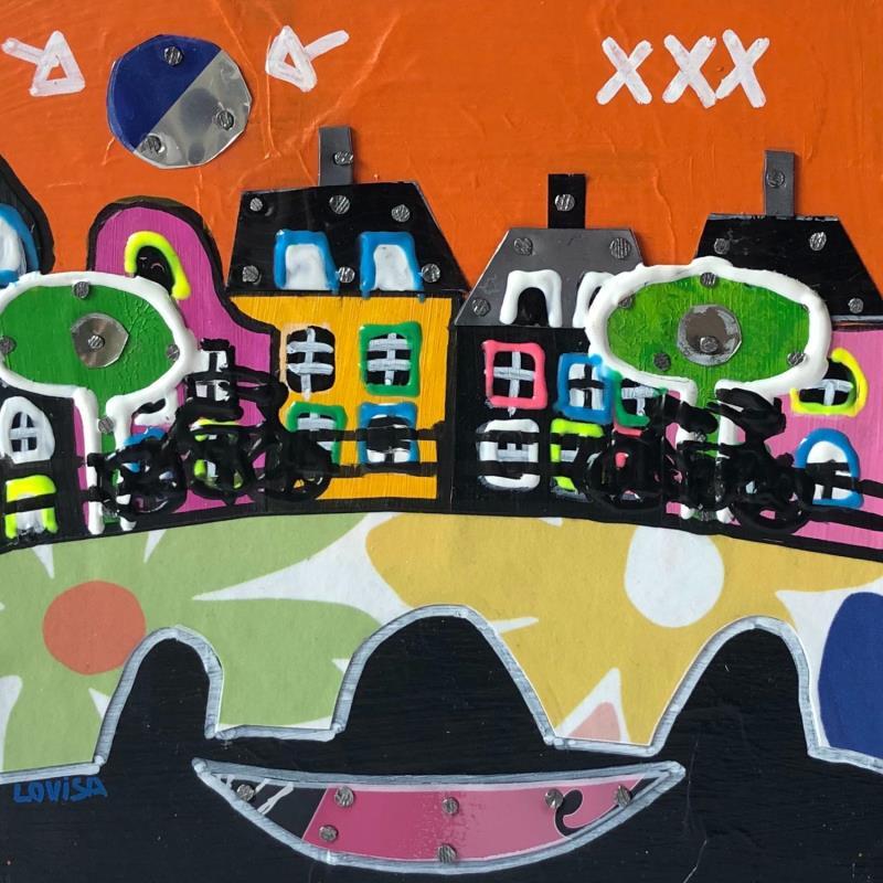 Painting Hot Day 2 by Lovisa | Painting Pop-art Acrylic, Gluing, Metal, Posca, Upcycling Urban