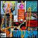 Peinture POP Marylin par Costa Sophie | Tableau Pop-art Icones Pop Acrylique Collage Upcycling