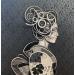 Painting Geisha de profil by Hernandez Abelardo | Painting Subject matter Pop icons Gluing Upcycling