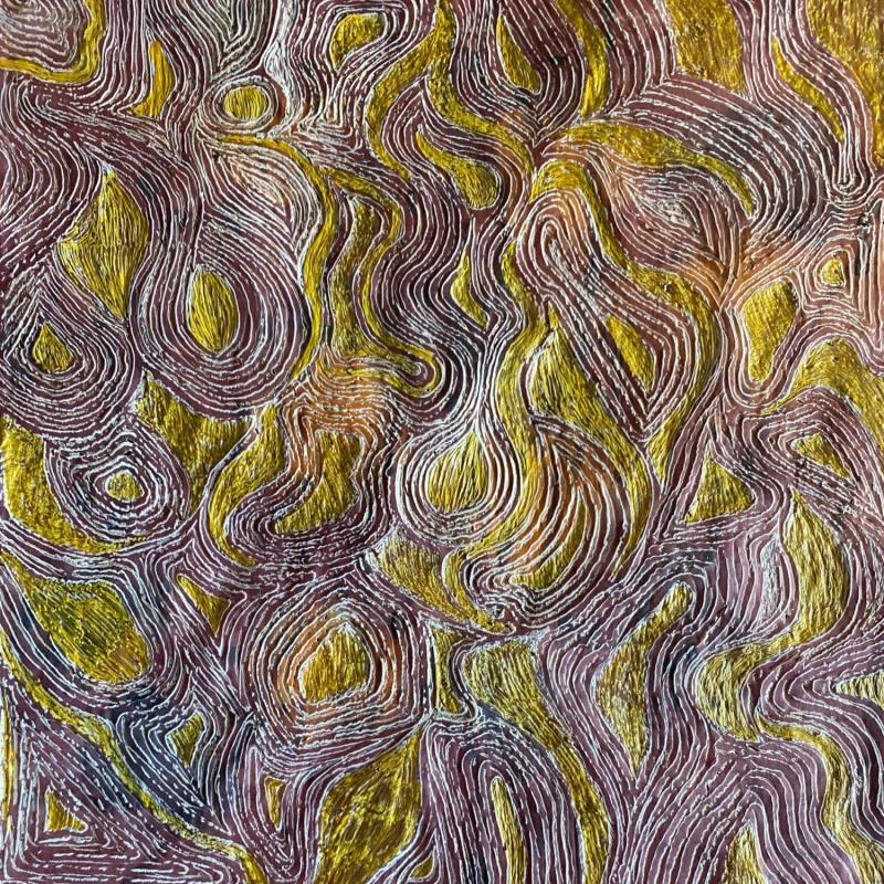 Gemälde Magma 304-20780-20240415-8 von Caviale Marie | Gemälde Abstrakt Minimalistisch, Pop-Ikonen