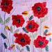 Gemälde Poppies  304-20780-20240415-18 von Caviale Marie | Gemälde Abstrakt Minimalistisch