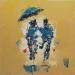 Gemälde Un parapluie pour deux von Raffin Christian | Gemälde Figurativ Alltagsszenen Öl