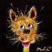 Gemälde FACÉTIUS von Moogly | Gemälde Art brut Tiere Acryl Harz Pigmente