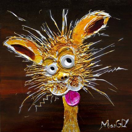 Painting PROVOCATUS by Moogly | Painting Raw art Acrylic, Cardboard, Pigments, Resin Animals
