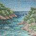 Peinture Calanques de Marseille  par Dmitrieva Daria | Tableau Impressionnisme Paysages Marine Nature Acrylique