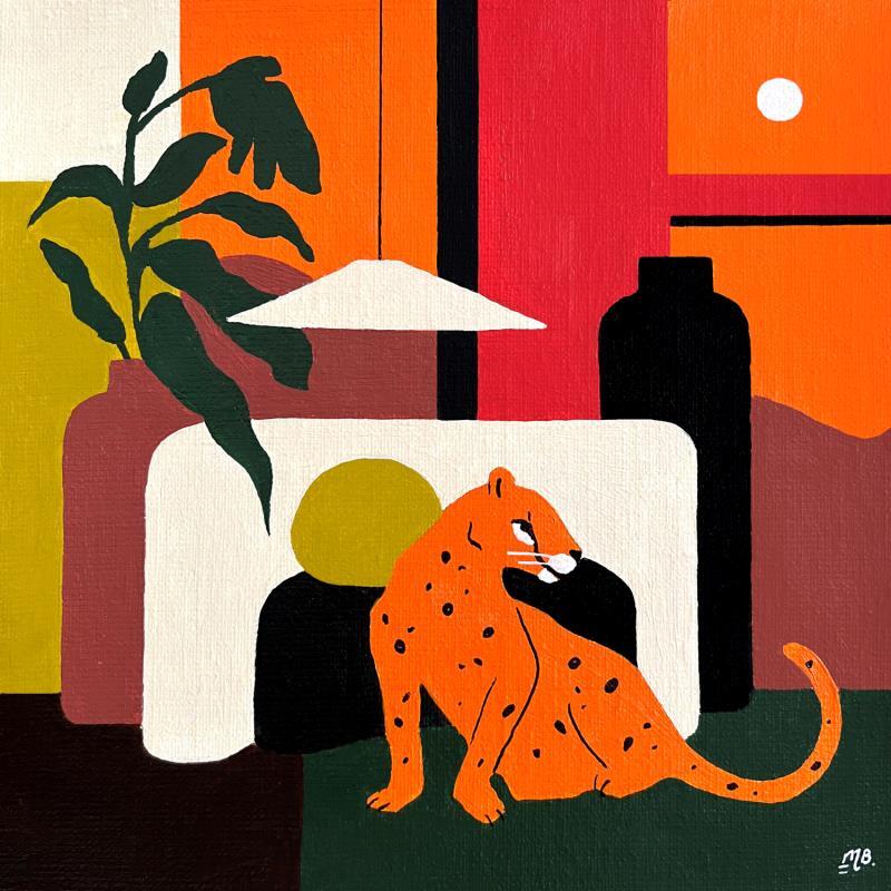 Painting Silent Heat by Birsak Mariah | Painting Naive art Acrylic Animals, Pop icons, Still-life, Urban