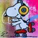 Peinture Snoopy roller par Mestres Sergi | Tableau Pop-art Icones Pop Graffiti Acrylique