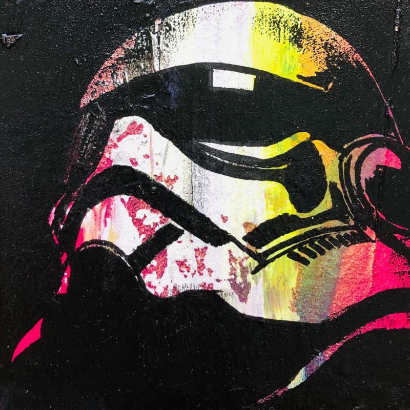 Gemälde Stormtrooper von Mestres Sergi | Gemälde Pop-Art Kino Pop-Ikonen Graffiti Acryl