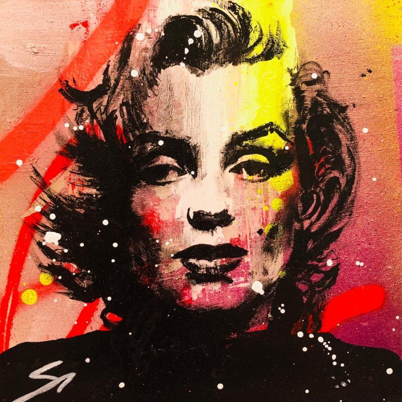 Painting Marilyn by Mestres Sergi | Painting Pop-art Cinema Pop icons Graffiti Acrylic
