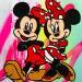 Peinture Mickey and Minnie par Mestres Sergi | Tableau Pop-art Icones Pop Graffiti Acrylique