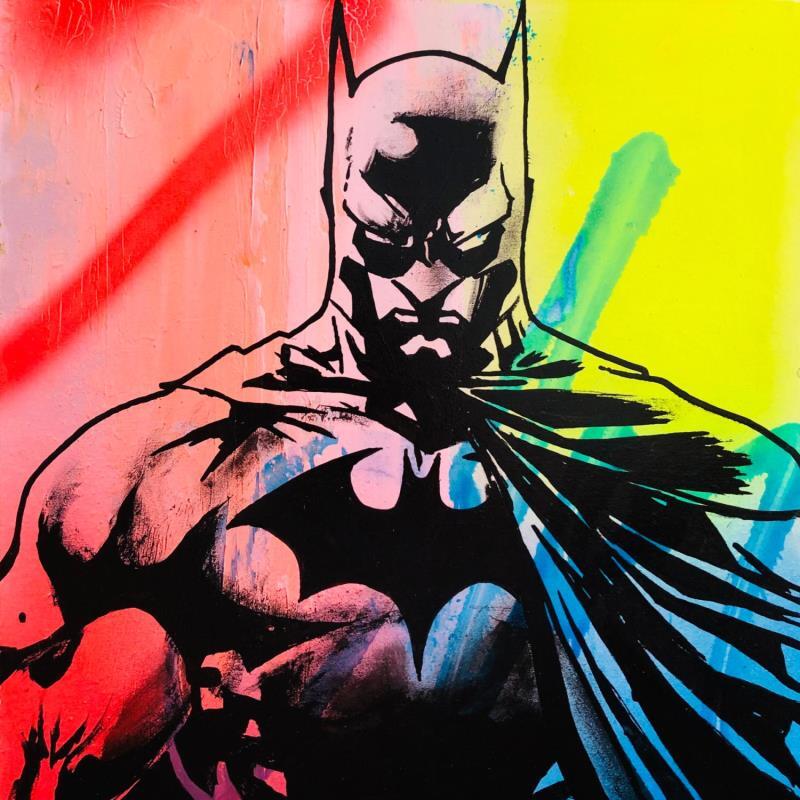 Gemälde Batman von Mestres Sergi | Gemälde Pop-Art Pop-Ikonen Graffiti Acryl