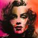 Peinture Marilyn Monroe par Mestres Sergi | Tableau Pop-art Cinéma Icones Pop Graffiti Acrylique