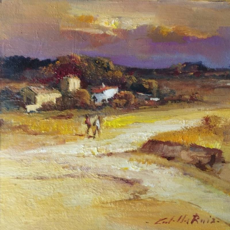 Painting F1 No Name  Camino de casa by Cabello Ruiz Jose | Painting Impressionism Oil Landscapes