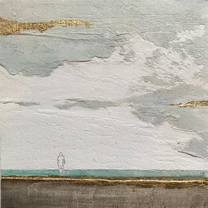 Painting DAY OFF by Roma Gaia | Painting Subject matter Minimalist Acrylic Sand