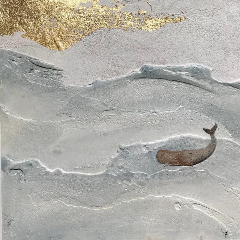 Painting PENSIERI LIEVI by Roma Gaia | Painting Subject matter Minimalist Acrylic Sand