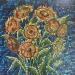 Painting Sunflowers on blue 2 by Dmitrieva Daria | Painting Impressionism Nature Acrylic