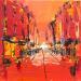 Painting Rue commercante by Raffin Christian | Painting Figurative Urban Oil