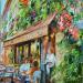 Painting Café O'Bareuzai by Novokhatska Olga | Painting Figurative Urban Oil