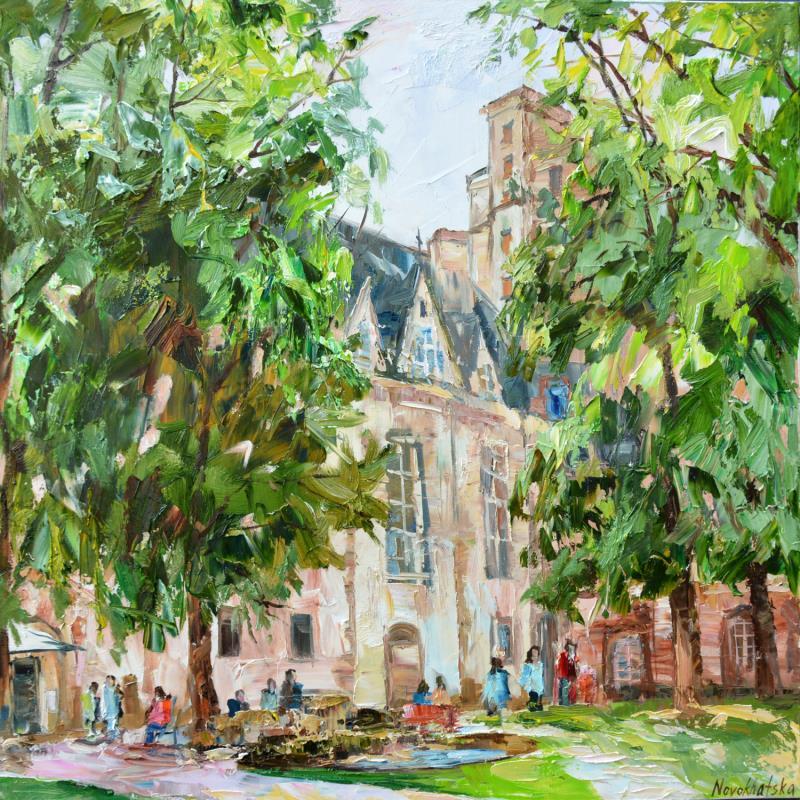 Painting Parc des Ducs by Novokhatska Olga | Painting Figurative Acrylic, Oil Urban