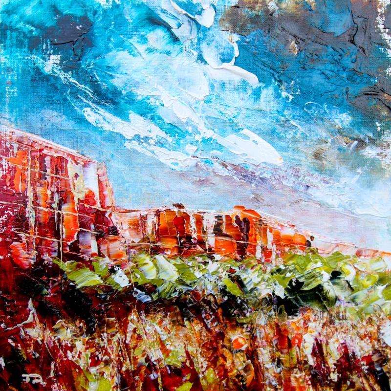 Painting Arizona landscape in the wind 2 by Reymond Pierre | Painting Figurative Landscapes Oil