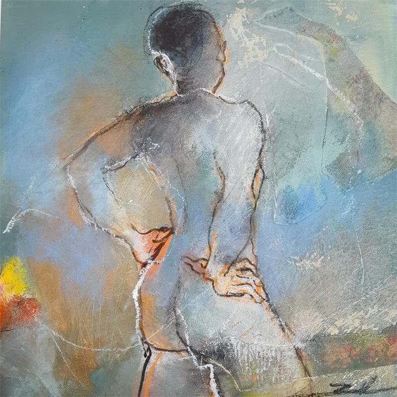 Painting Sans convention by Kerbastard Béatrice | Painting Figurative Acrylic Nude