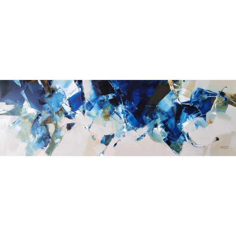 Peinture Blue dreams par Virgis | Tableau Abstrait Minimaliste Huile