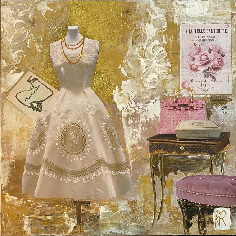 Peinture La sublime Audrey par Romanelli Karine | Tableau Figuratif Acrylique, Collage