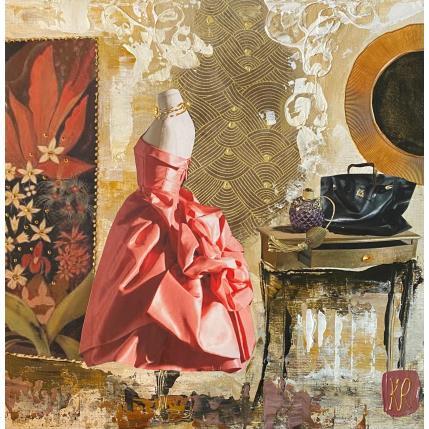 Gemälde La vie en rose  von Romanelli Karine | Gemälde Figurativ Acryl, Collage