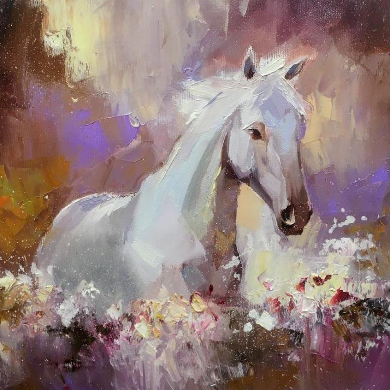 Painting Magic is all around by Bond Tetiana | Painting Figurative Oil Animals, Landscapes