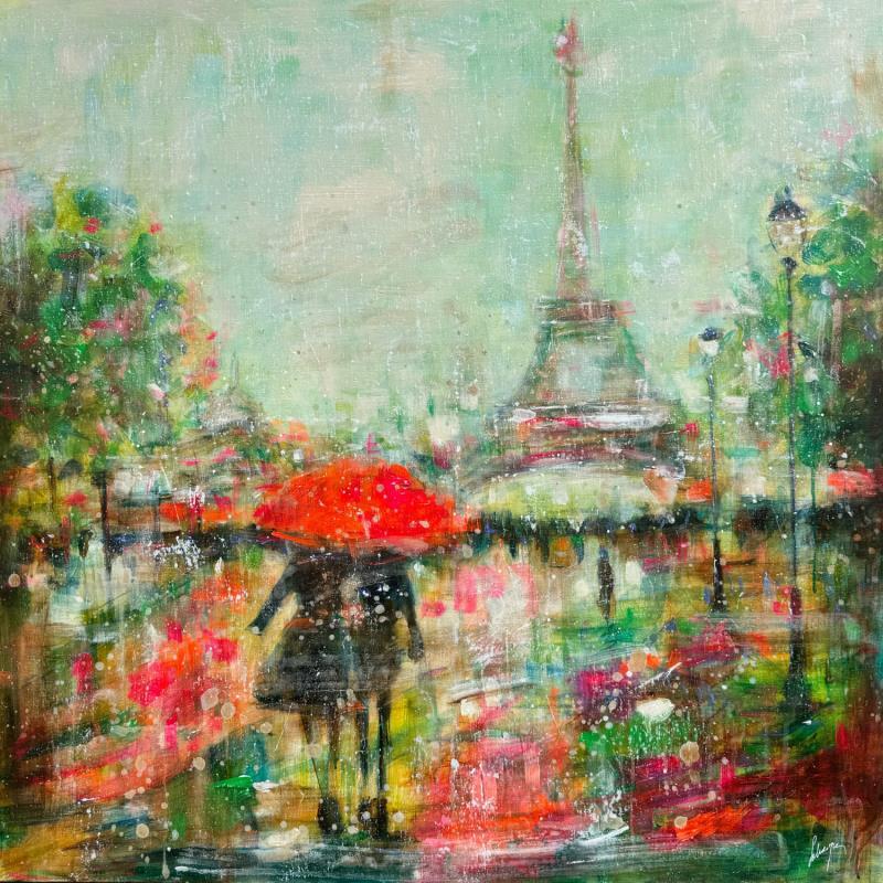 Painting Summer Rain by Solveiga | Painting  Acrylic