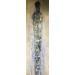 Gemälde Douceur Lavande von Rocco Sophie | Gemälde Art brut Acryl Collage Sand