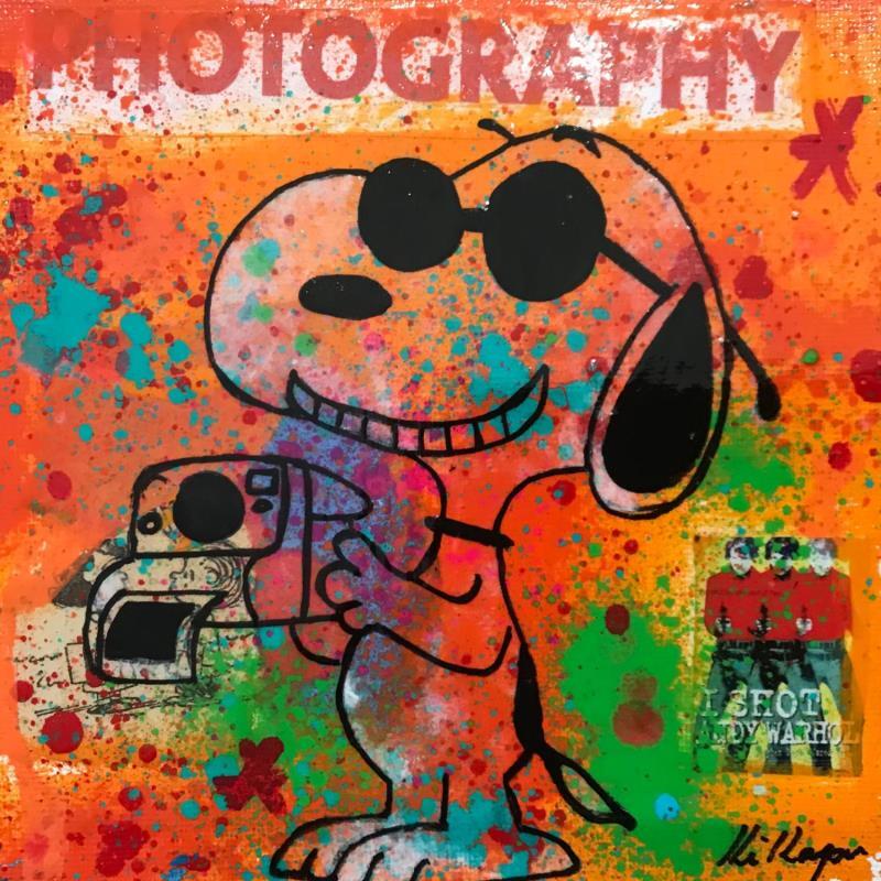 Painting Snoopy pola by Kikayou | Painting Pop-art Pop icons Graffiti Acrylic Gluing