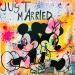 Painting Just married by Kikayou | Painting Pop-art Pop icons Graffiti Acrylic Gluing