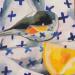 Painting narcissistic lemon by Ulrich Julia | Painting Figurative Still-life Oil