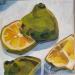 Painting tiny limes by Ulrich Julia | Painting Figurative Still-life Oil
