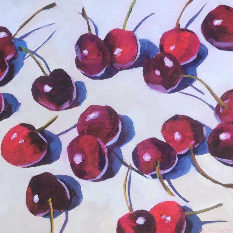 Painting cherry fun by Ulrich Julia | Painting Figurative Oil Still-life