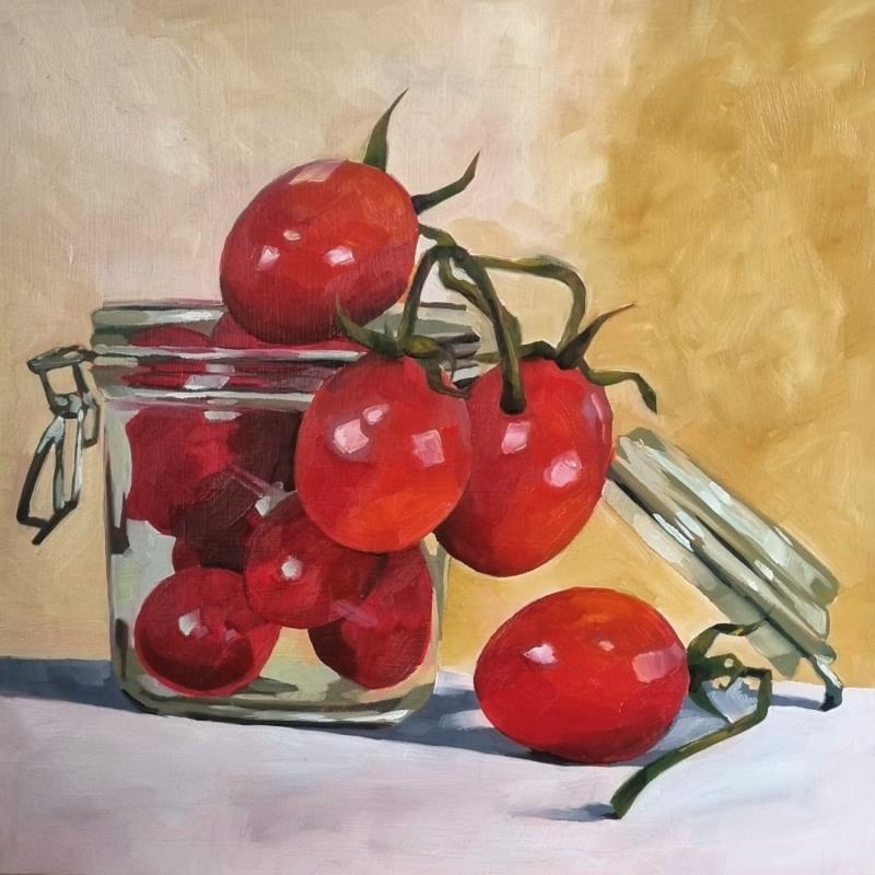 Peinture tomato jar par Ulrich Julia | Tableau Figuratif Bois, Huile