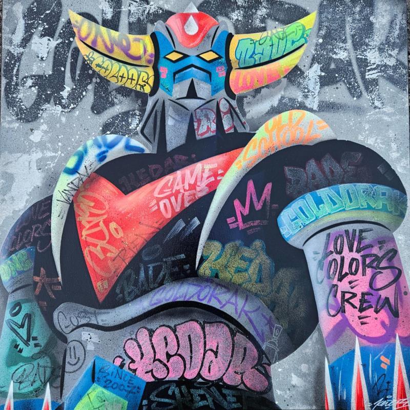 Painting goldorak  by Kedarone | Painting Pop-art Pop icons Graffiti Acrylic