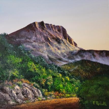 Gemälde Au pied de la montagne Sainte-Victoire von Rochette Patrice | Gemälde Figurativ Öl Landschaften