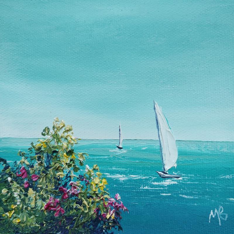 Painting Voilà l'été by Blandin Magali | Painting Figurative Landscapes Oil
