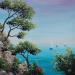 Painting Sur les hauteurs by Blandin Magali | Painting Figurative Landscapes Oil