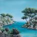 Painting Un dimanche sur la côte by Blandin Magali | Painting Figurative Landscapes Oil