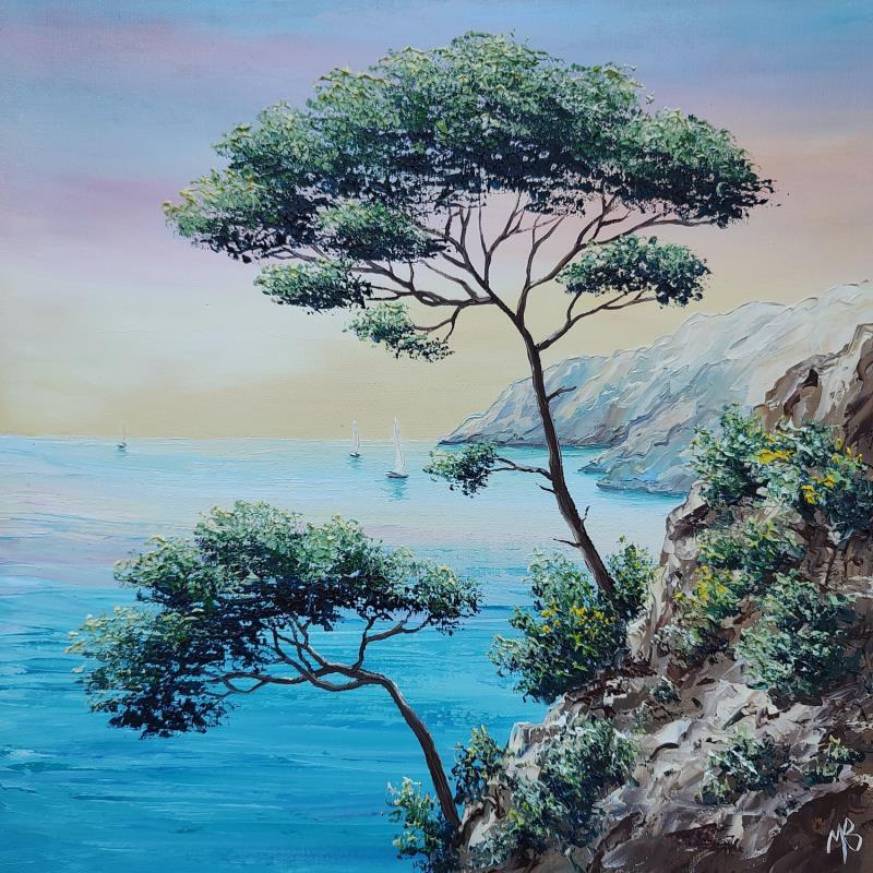 Painting En longeant la côte by Blandin Magali | Painting Figurative Landscapes Oil