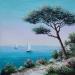 Painting Admirer les voiles by Blandin Magali | Painting Figurative Landscapes Oil