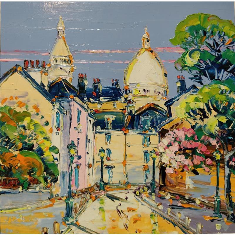 Painting Autour du Sacré Cœur by Corbière Liisa | Painting Figurative Landscapes Oil