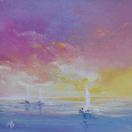 Painting Journée chaude en mer by Blandin Magali | Painting Figurative Oil Landscapes