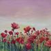 Painting Les coquelicots by Blandin Magali | Painting Figurative Landscapes Oil