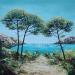 Peinture Vers la plage par Blandin Magali | Tableau Figuratif Paysages Huile